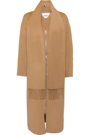 GOEN.J Detachable-muffler zip-up coat