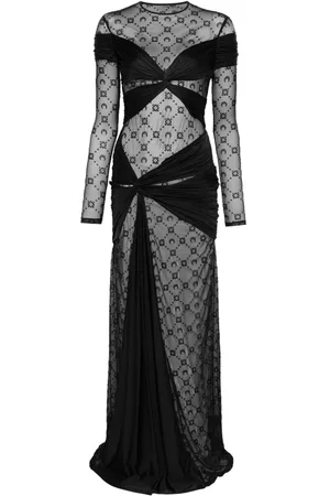 Marine Serre Draped jersey maxi dress