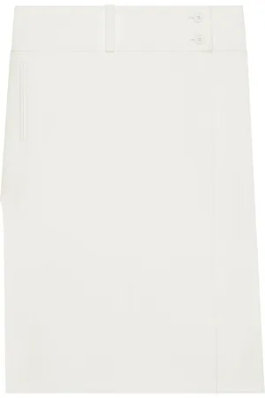 Courrèges Belted slit skirt