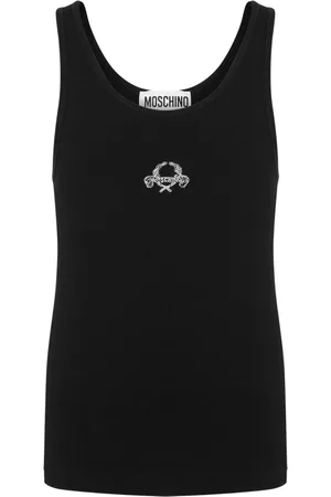 Moschino Logo-embroidered tank top
