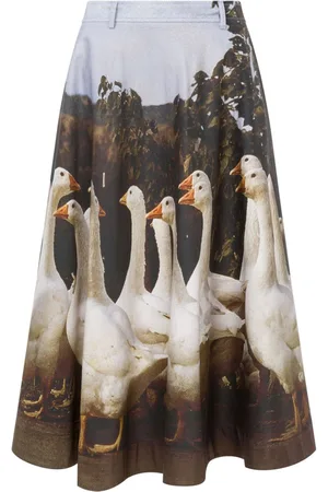Moschino Graphic-print midi skirt