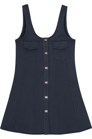 Ganni Button-fastening mini dress