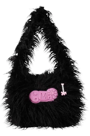 MARTINE ROSE Charm-detail faux-fur tote bag