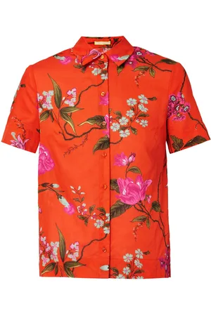 Erdem Floral-print cropped shirt
