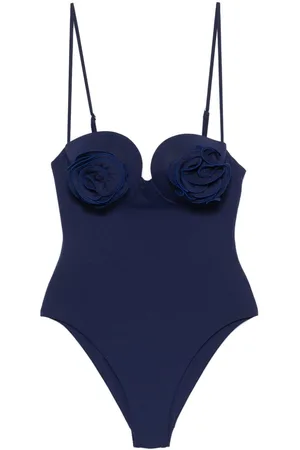 MAGDA BUTRYM Floral-appliqué swimsuit