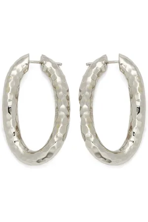Jil Sander Hammered hoop earrings