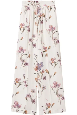 Twin-Set Crêpe de chine trousers