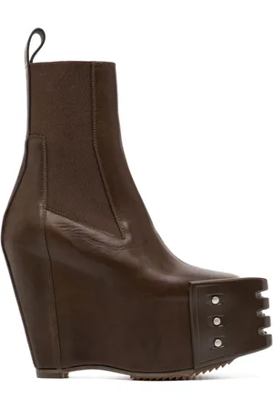 Rick Owens Grilled wedge beatle boots