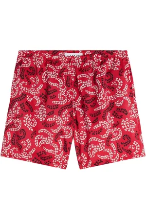 Lanvin Leaf-print swim shorts