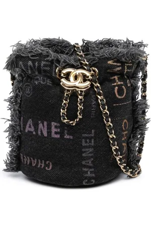 CHANEL 2021 Mini Denim Mood with Chain bucket bag