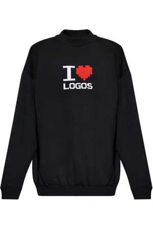 Vetements Slogan-intarsia sweater