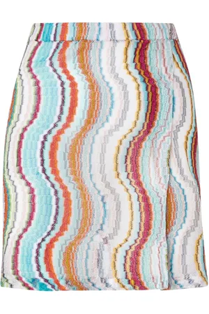 Missoni Lamé wave-motif mini skirt