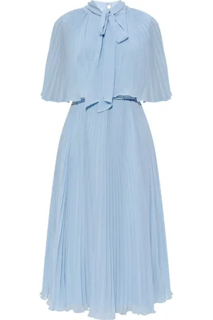 Self-Portrait Chiffon cape midi dress