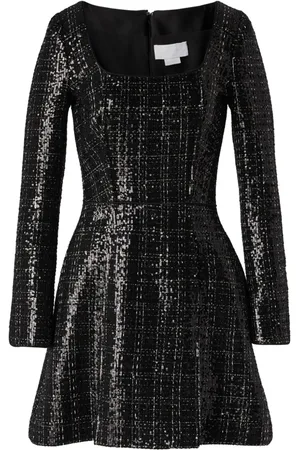 GENNY Sequin-embellished tweed mini dress