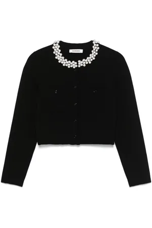 Sandro Faux-pearl embellished cardigan