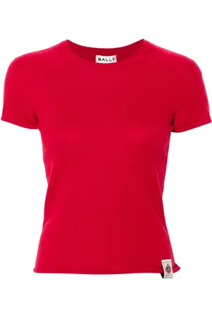Bally Logo-patch cashmere T-shirt