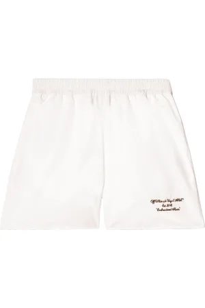 OFF-WHITE Embroidered poplin shorts