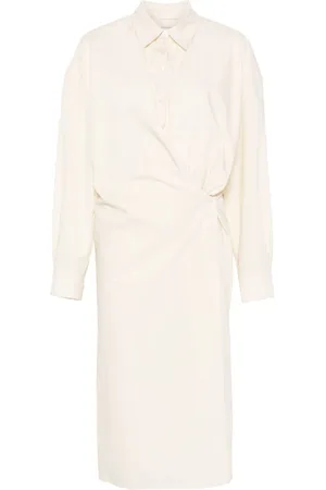LEMAIRE Straight-collar twisted midi dress