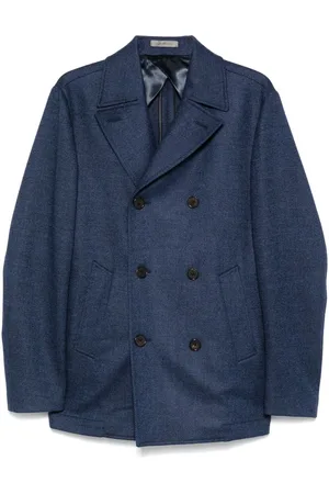 corneliani Striped peacoat