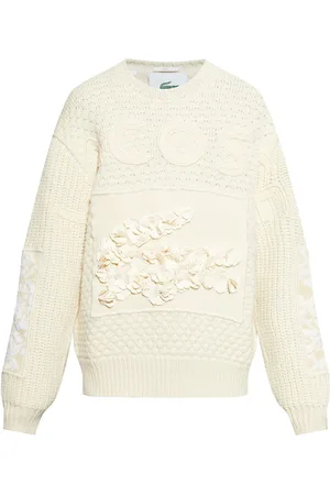 Lacoste X Lemarié floral-appliqué sweater
