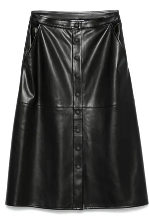 Patrizia Pepe Faux-leather midi skirt