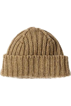 MARGARET HOWELL Chunky-ribbed wool beanie hat