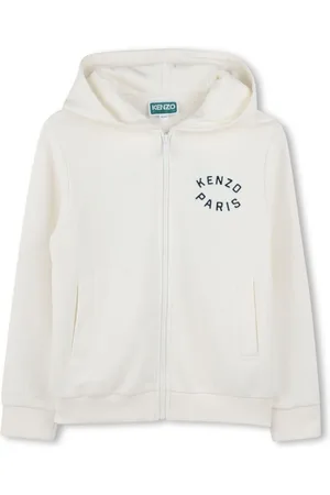 Kenzo Logo-embroidery zipped hoodie