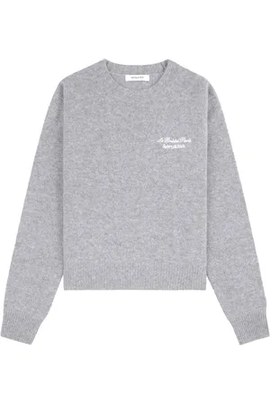 Sporty & Rich Logo-embroidered cashmere jumper
