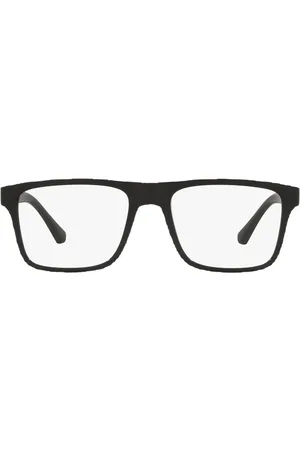 Emporio Armani Embossed logo-arm square glasses
