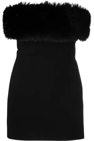Saint Laurent Faux-fur mini dress