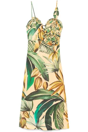 Farm Rio Bananart midi dress