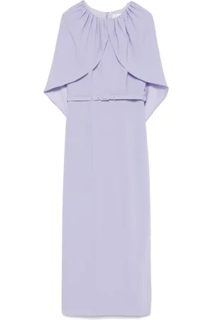 Roland Mouret Cape crepe midi dress