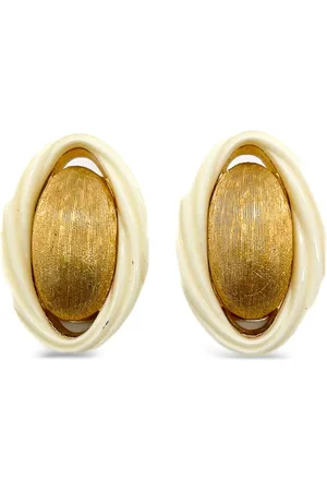 Dior 1980s textured twist clip-on earrings