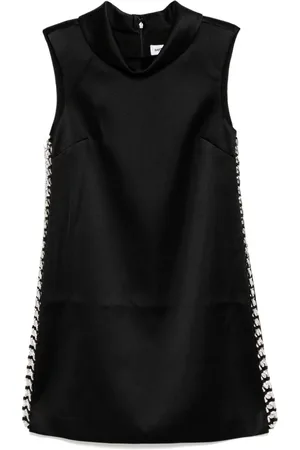 Self-Portrait Chain-detail satin dress