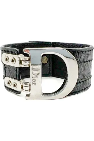 Dior 2000s logo-plaque cuff bracelet