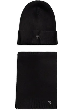 Guess Appliqué beanie scarf set