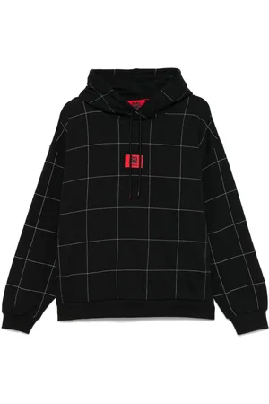 HUGO BOSS Checked hoodie