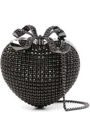 Self-Portrait Crystal heart clutch