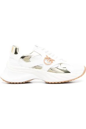 Pinko Logo-patch mirror-detailed sneakers