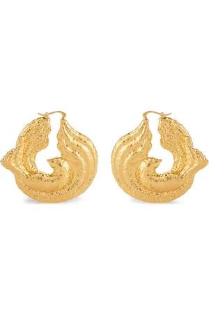 Nina Ricci Twisted brass earrings
