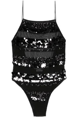 Oseree Sequins stripe swimsuit