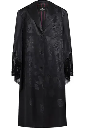 Etro Fringe-detail jacquard coat