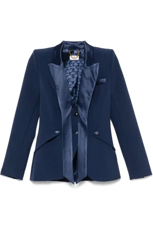 Elisabetta Franchi Satin-lapels crepe blazer
