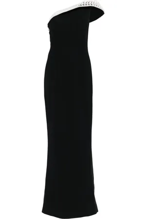 JEAN-LOUIS SABAJI Crystal-embellished crepe dress