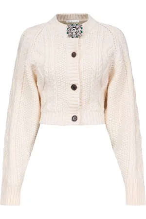 AREA Brooch-detail cardigan