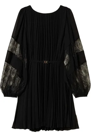 Twin-Set Pleated georgette mini dress