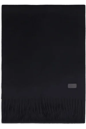 Saint Laurent Logo-patch cashmere scarf