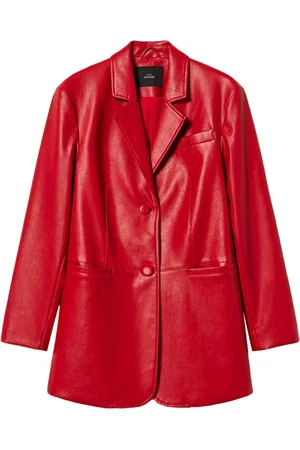 Twin-Set Faux-leather blazer