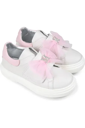MONNALISA Rhinestone-logo sneakers