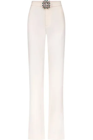 AREA Crystal brooch trousers